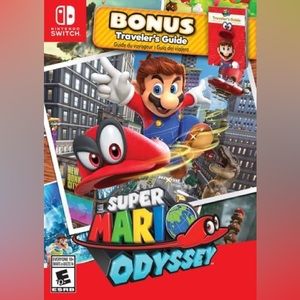 Super Mario Odyssey w/ Bonus Traveler's Guide Complete in case w/ Outer Box